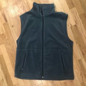 Dark Slate Grey Men's Columbia Fleece Vest - Large